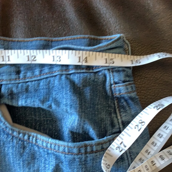 Calvin Klein Jeans mid length distressed jean skirt size 10 - Picture 5 of 7